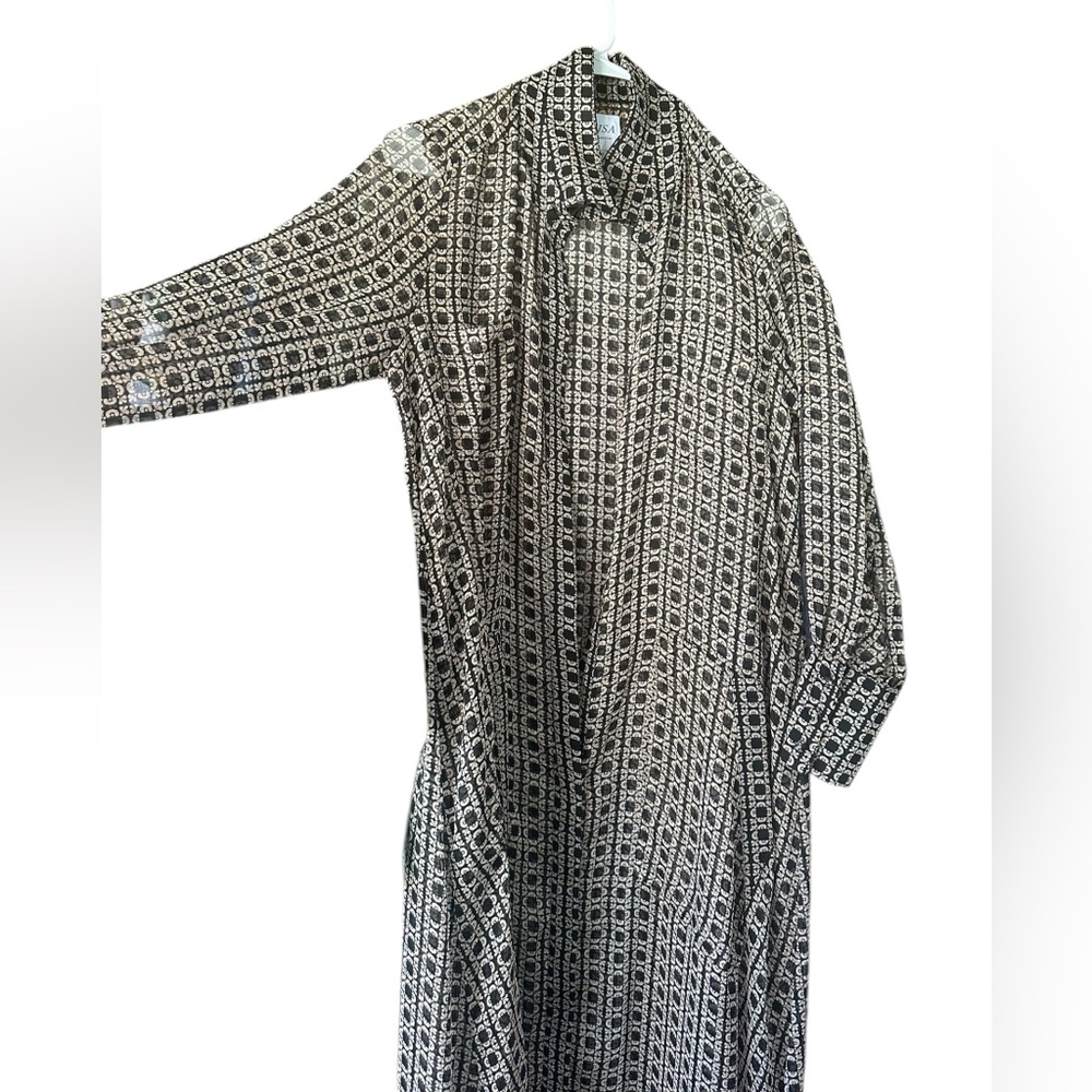 MISA Los Angeles Ines Dress Lattice Tile Color Maxi Dress Size M - Picture 8 of 11